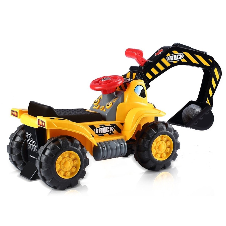 Kids Ride On Excavator Digger Scooter Tractor Toys