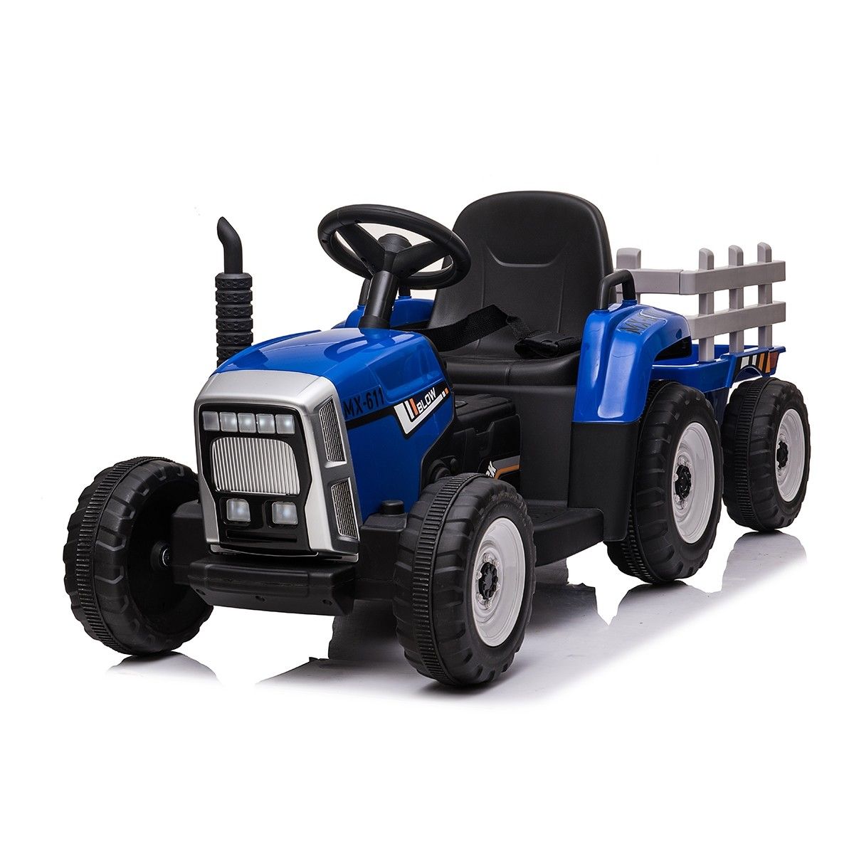 blue tractor ride on toy