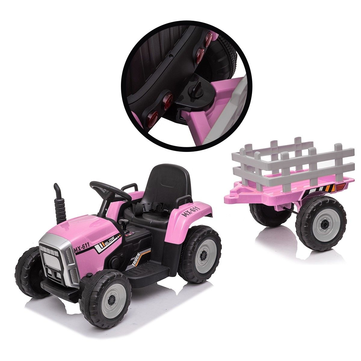 pink tractor power wheels