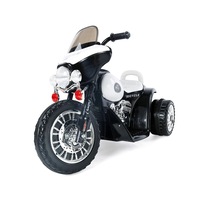 Kids Ride On Car Police Motorbike in White