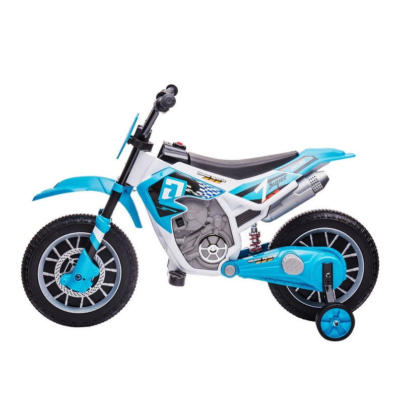 Buy Kids Ride On Motorcycle Electric Toy Car 12V Battery Powered Motorbike  Dirt Bike Sport Street Pedal Bicycle Training Wheels High Low Speeds Blue -  MyDeal