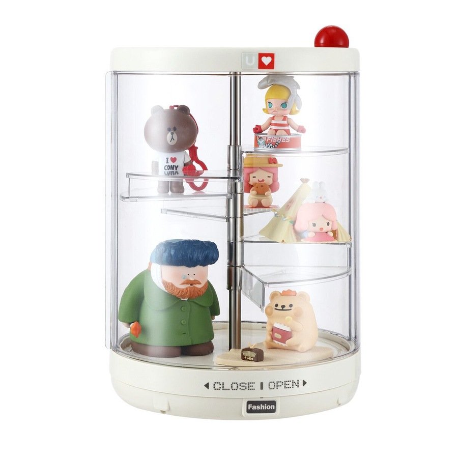 Kids Toys Display Case Action Figure Storage Car Model Showcase Cabinet Minifigure Doll Blind Box Collectible Dust Proof Clear Step Organiser 38x25cm