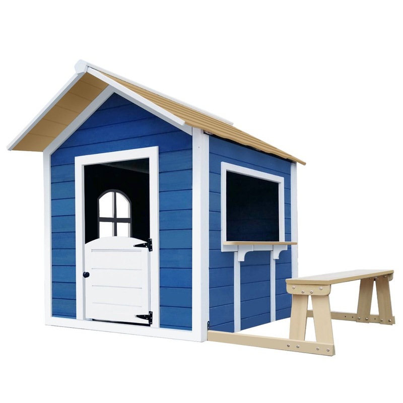 Buy Kids Wooden Playhouse Outdoor Cubby House Cottage Children Toy MyDeal