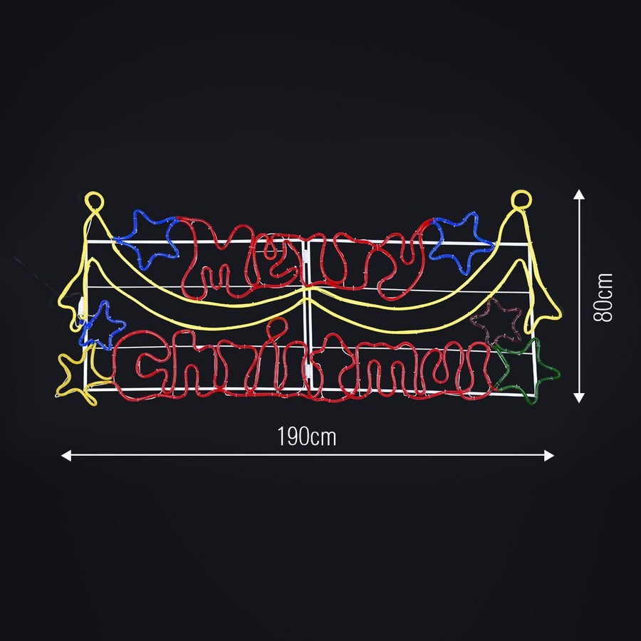 LED Merry Christmas Rope Lights - Colorful