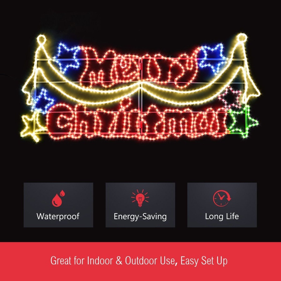 LED Merry Christmas Rope Lights - Colorful