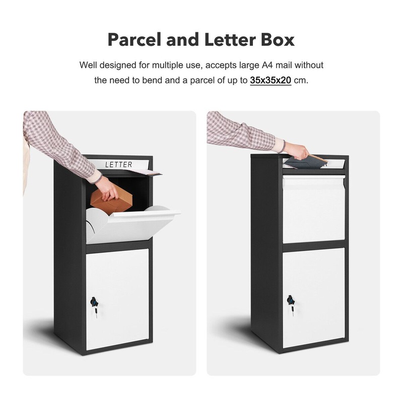 Buy Letterbox Parcel Mailbox Freestanding Drop Post Delivery Box