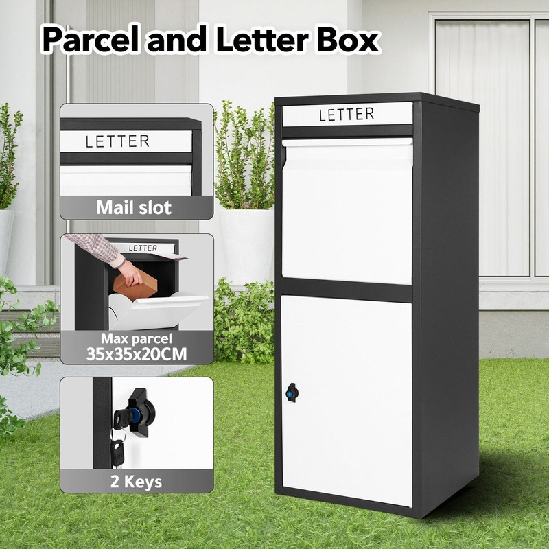 Buy Letterbox Parcel Mailbox Freestanding Drop Post Delivery Box