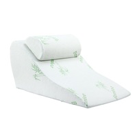 Luxdream 2 Pcs Foam Bed Wedge Pillow and Headrest with Breathable Bamboo Cover