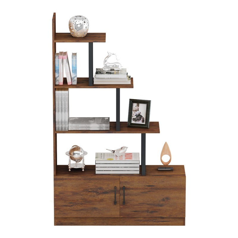 Buy LUXSUITE Multilevel Ladder Bookshelf Bookcase Freestanding Storage