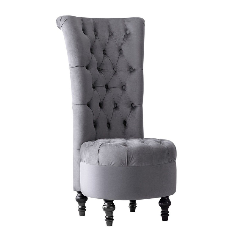 Buy Luxury High Back Velvet Accent Chair Retro Lounge Chair Sofa Couch