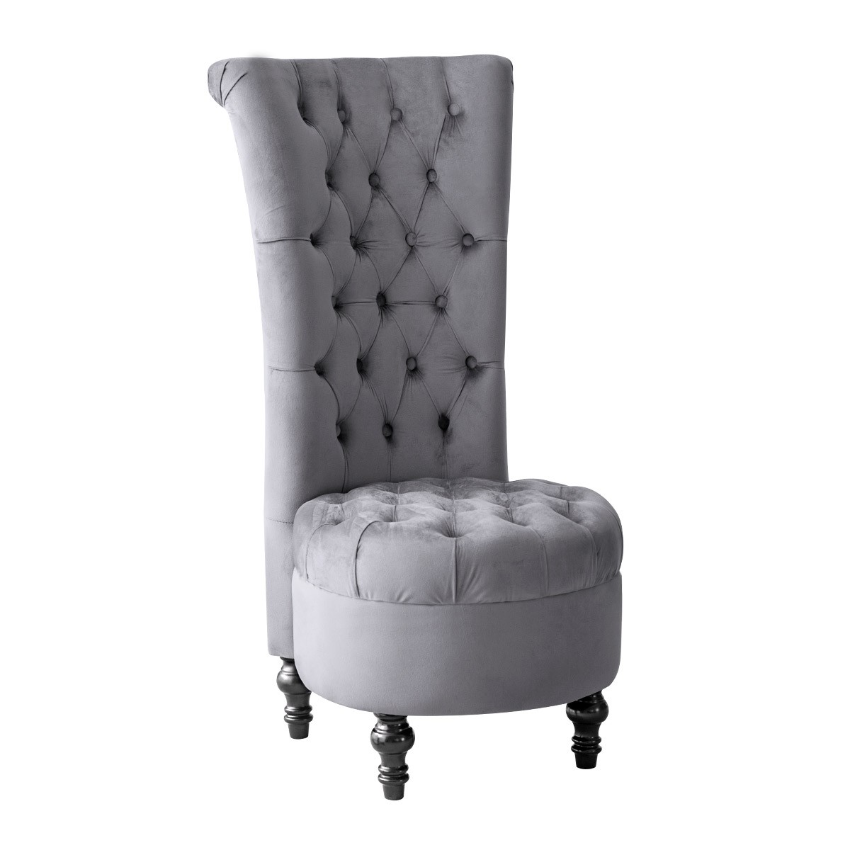 black high back accent chair