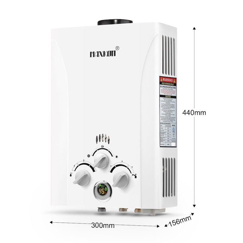 Buy Maxkon Gas LPG Hot Instant Water Heater 550L per Hr - MyDeal