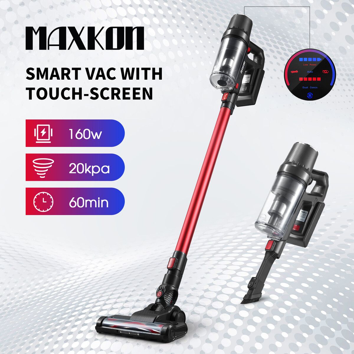 Buy Maxkon 160W Cordless Stick Vacuum Cleaner Floor Mop Portable