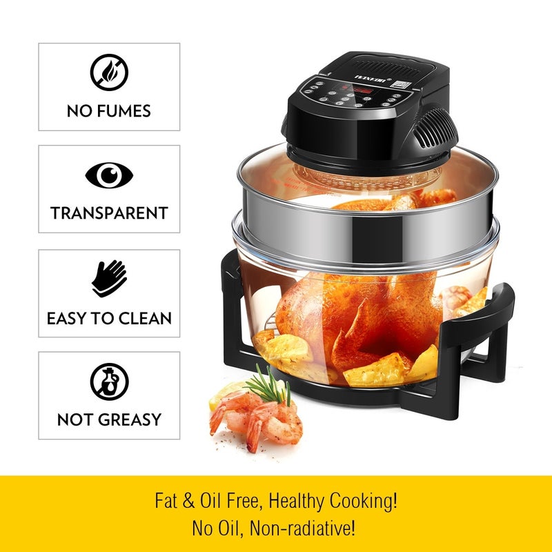 17L Halogen Convection 1400W Electric Cooker Oven Air Fryer with