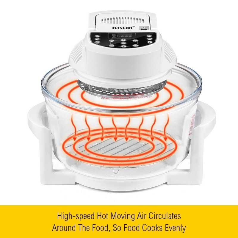 Buy Maxkon 17L Halogen Oven Cooker Air Fryer with LED Display White