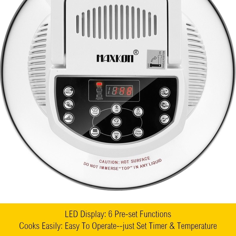 Buy Maxkon 17L Halogen Oven Cooker Air Fryer with LED Display White