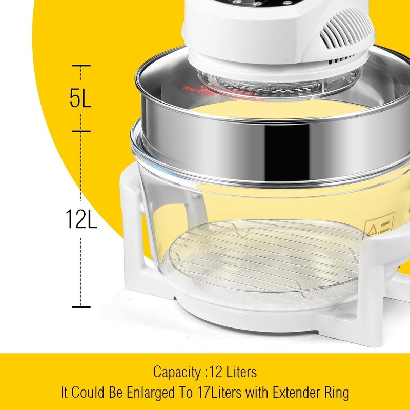 Buy Maxkon 17L Halogen Oven Cooker Air Fryer with LED Display White
