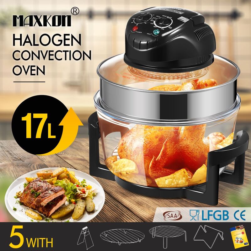 Halogen Oven Air Fryer 1400W Electric Multi Function Low Fat Cooker 12L or  17L