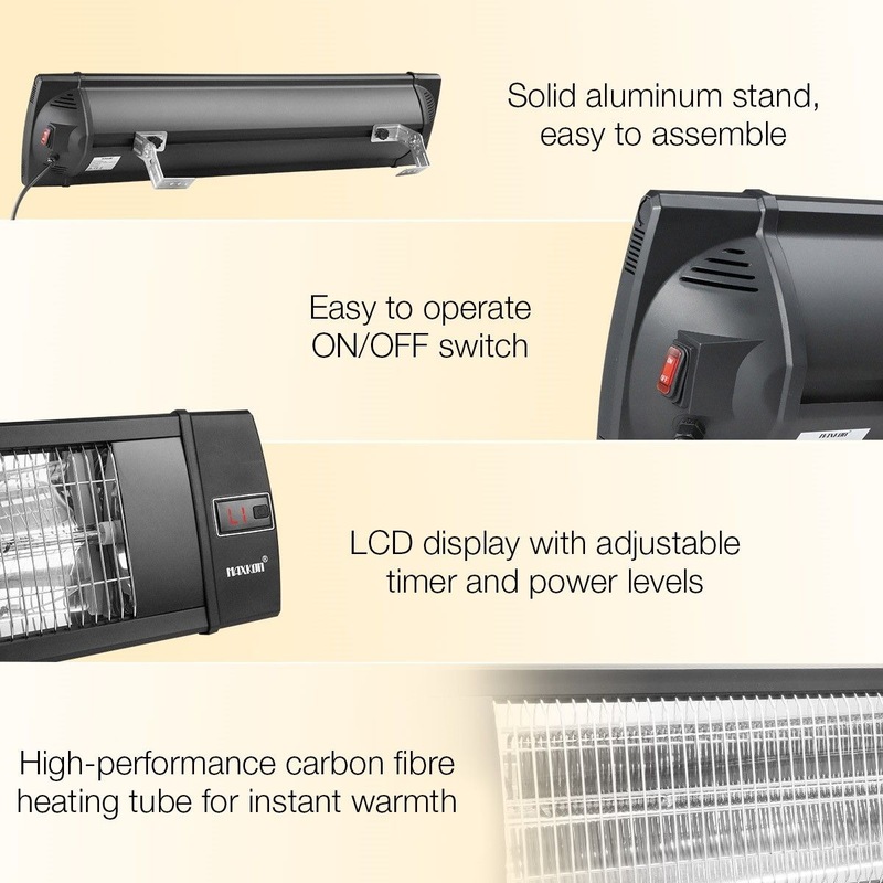Buy Maxkon 2000W Infrared Radiant Heater Electric Outdoor Patio Strip Heater  Wall Ceiling - MyDeal