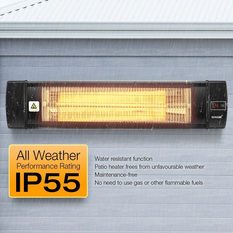 Buy Maxkon 2000W Infrared Radiant Heater Electric Outdoor Patio Strip Heater  Wall Ceiling - MyDeal