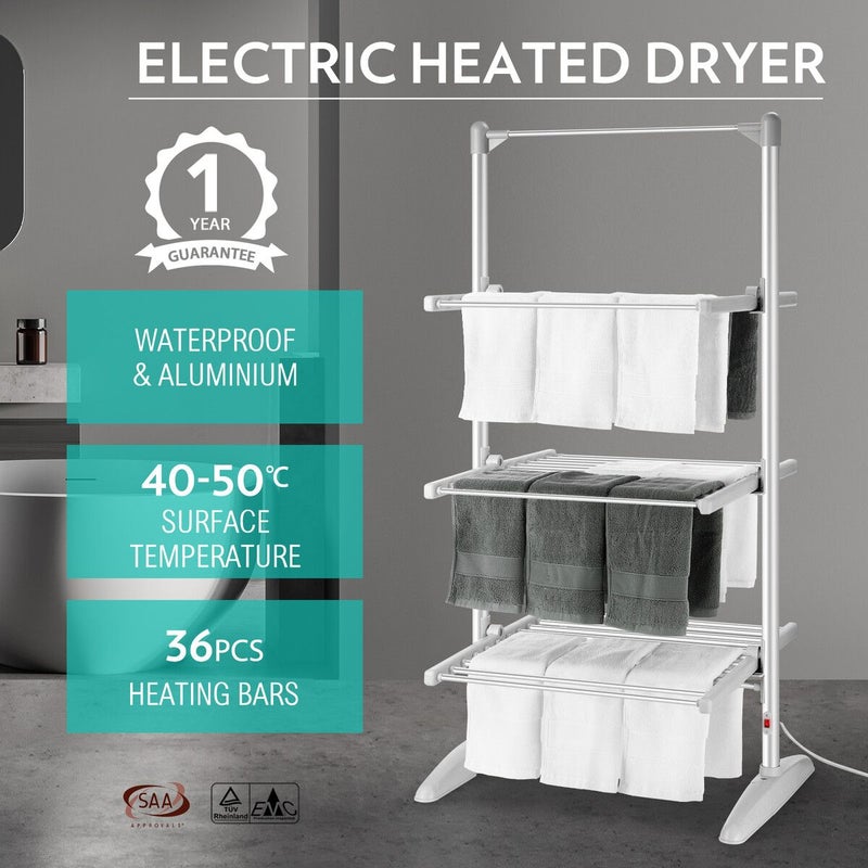 Buy Maxkon 3 Tier Electric Heated Clothes Dryer Airer Towel Drying
