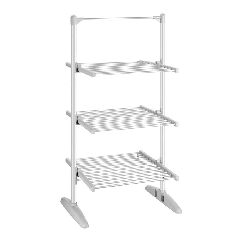 3-Tier Folding Heated Drying Racks Clothes Airer (36 Bars) Indoor Electric  Heated Towel Dryer Portable, Waterproof Power Switch and Space Saving