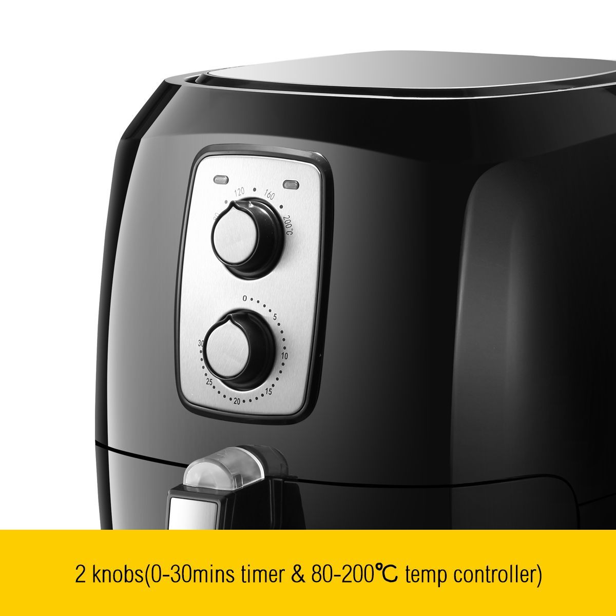 Buy 7L Maxkon OiL Free Air Fryer Cooker 1800W Black - MyDeal