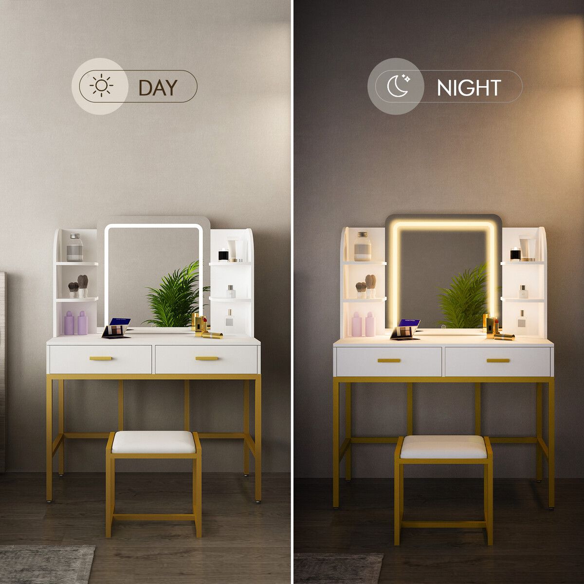 Discover 259+ dressing table led lights