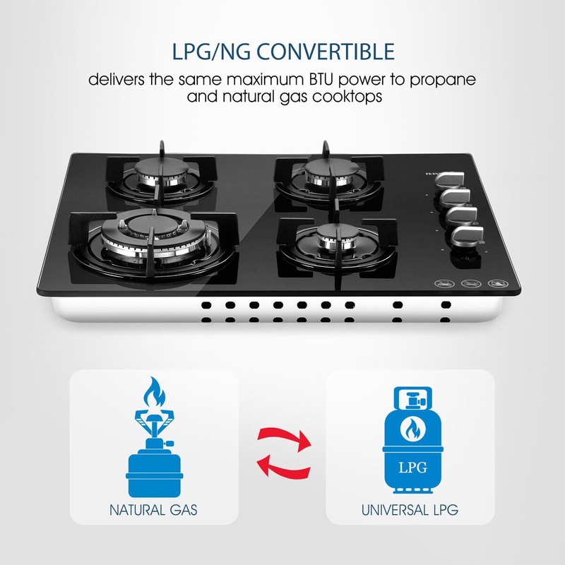 Buy Maxkon Gas Cooktop Cooker 4 Burners Stove Tops 60cm Cook Hobs