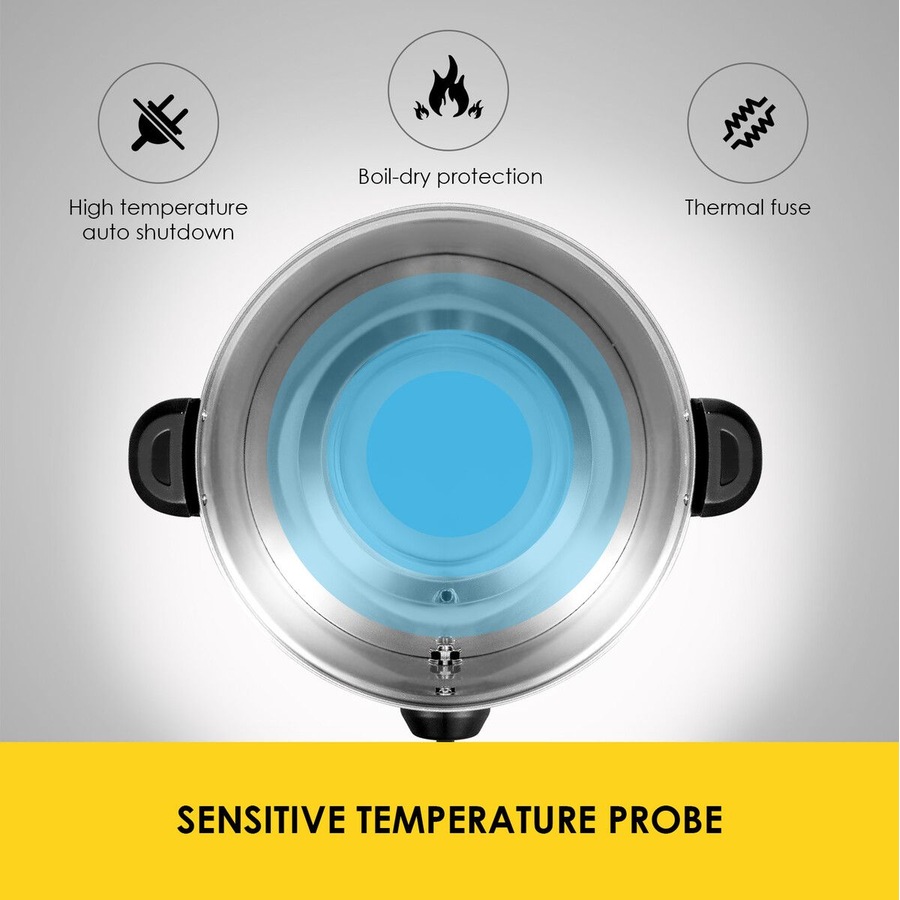 Maxkon Hot Water Urn 19L Instant Heat Beverage Dispenser Cold Coffee Maker Warm Tea Kettle Machine Commercial Home Stainless Steel Double Layer Boiler