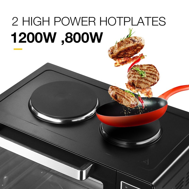 Moss & Stone 8 Electric Crepe Maker I Pan Style I Hot Plate Cooktop I On/Off Switch I Nonstick Coating I Automatic