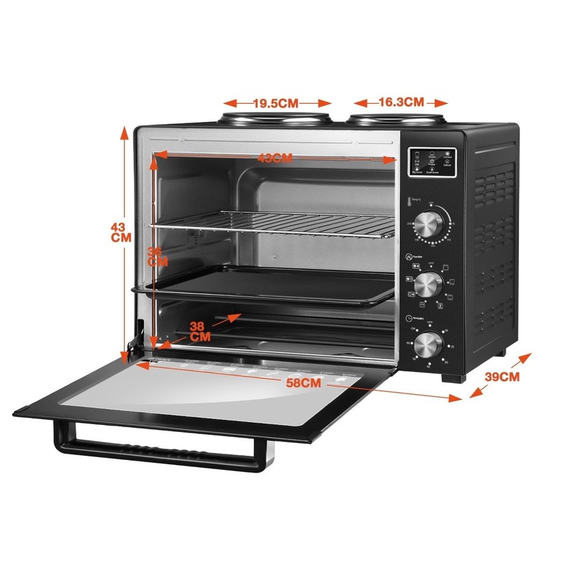 Buy Maxkon 60L Benchtop Convection Oven Rotisserie Portable Toaster