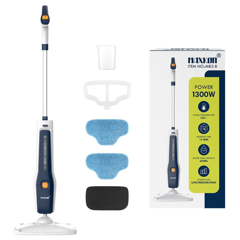 Buy Maxkon Professional Steam Mop Cleaner Floor Cleaning Steamer 1300W with 3 Steam Levels MyDeal