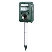 MAXKON Solar Ultrasonic Bird Animal Repeller Pest Control Repellent with Flashing LED Lights