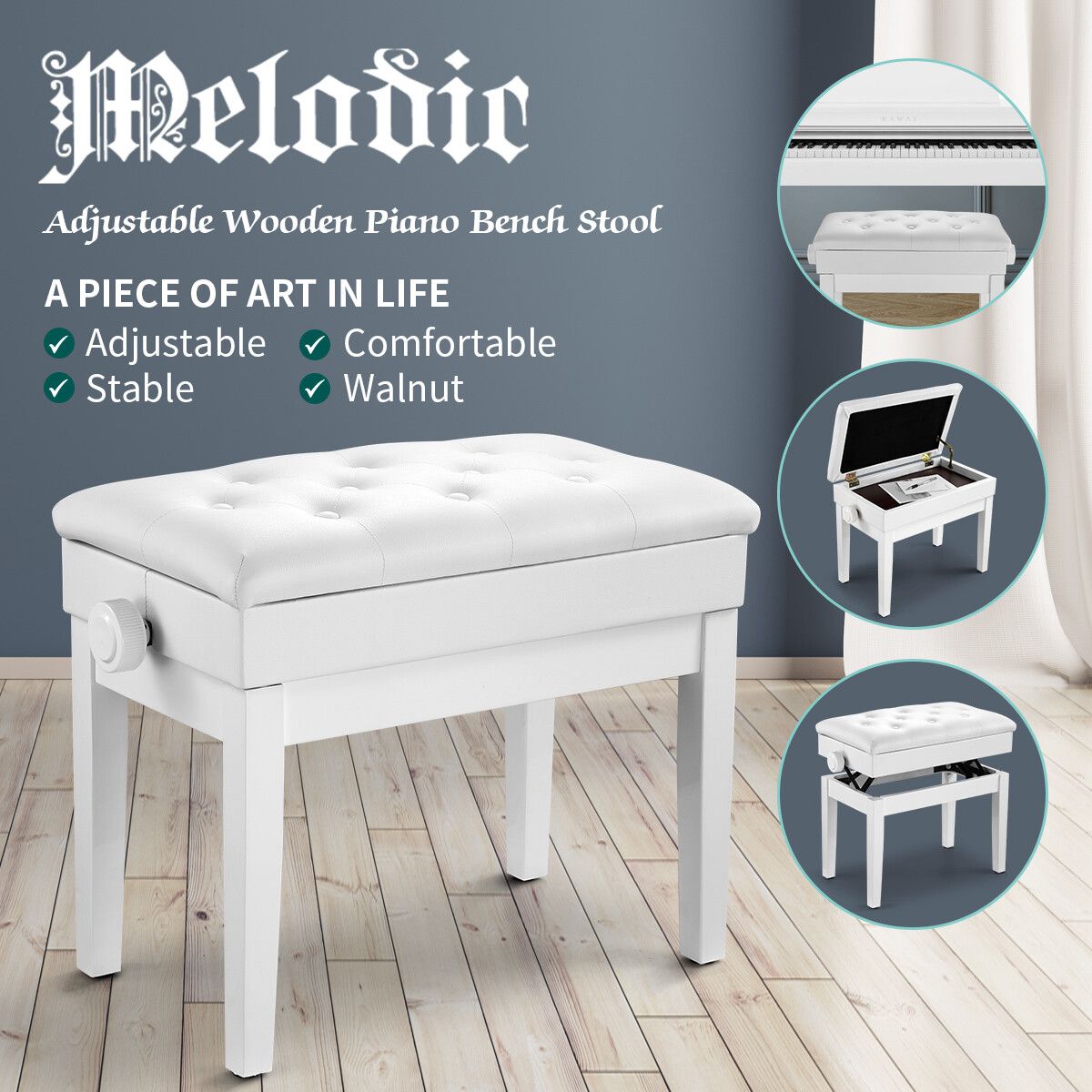 Adjustable bench online stool