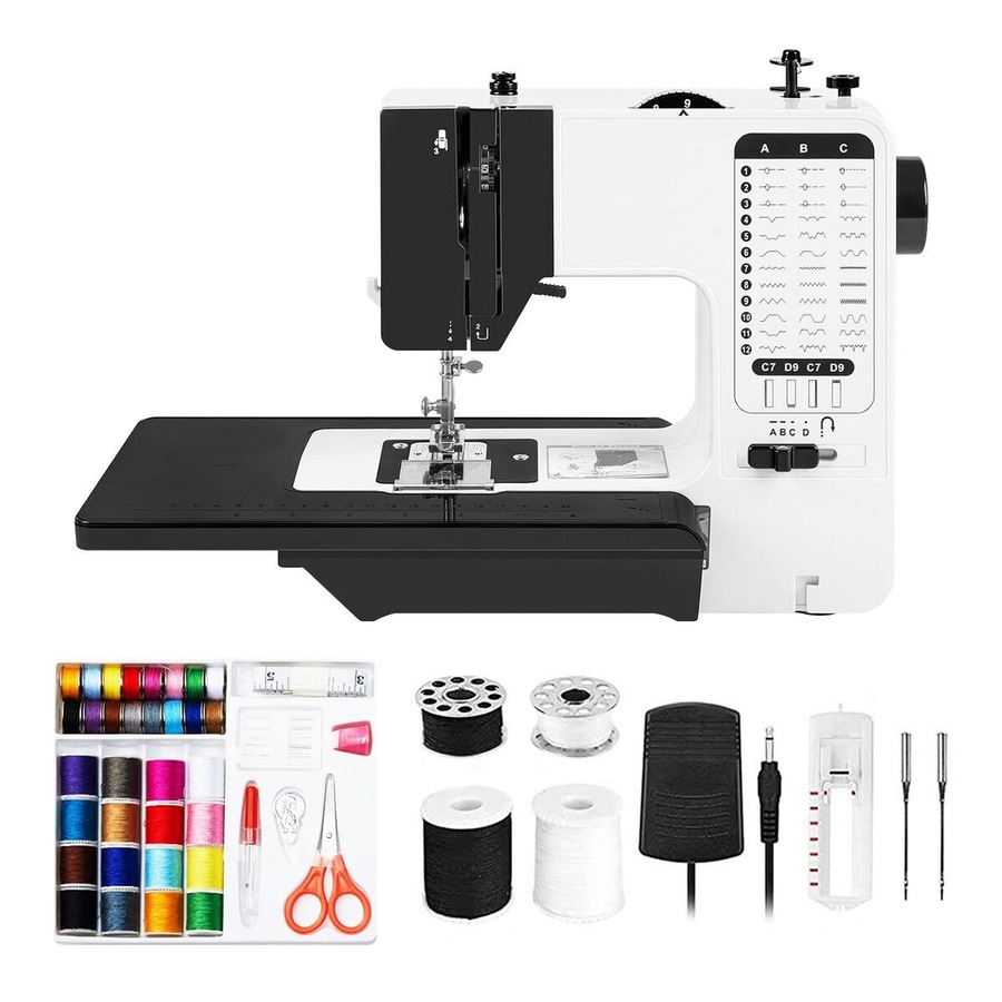Buy Mini Sewing Machine Electric Reverse Stitching Kit Portable Compact ...