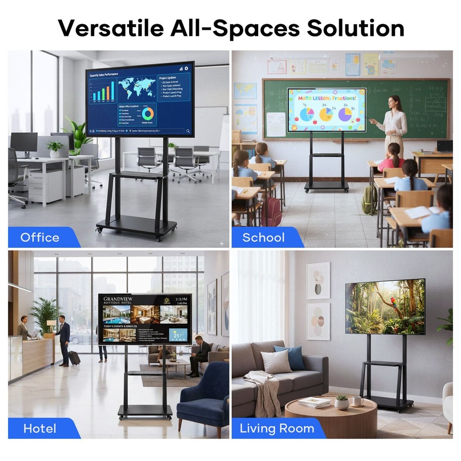 Buy Mobile TV Stand Mount Bracket Floor Trolley 32-75 Inch LED LCD ...