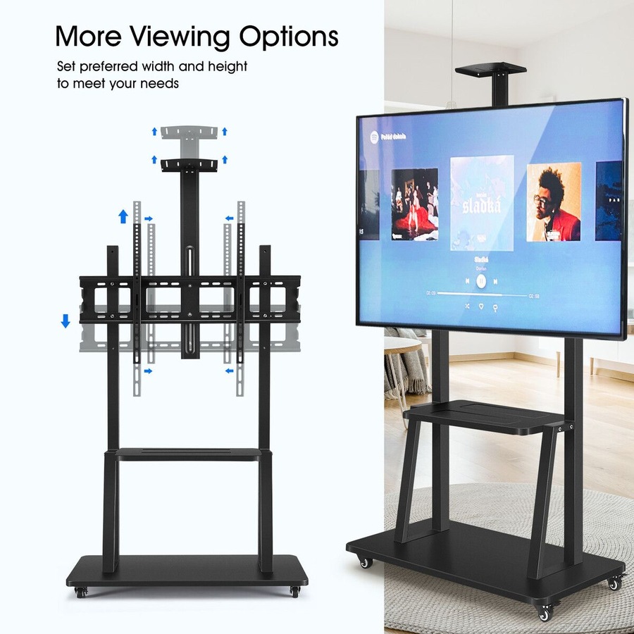 Buy Mobile TV Stand Mount Bracket Trolley 50-98 Inch LED LCD Screen ...