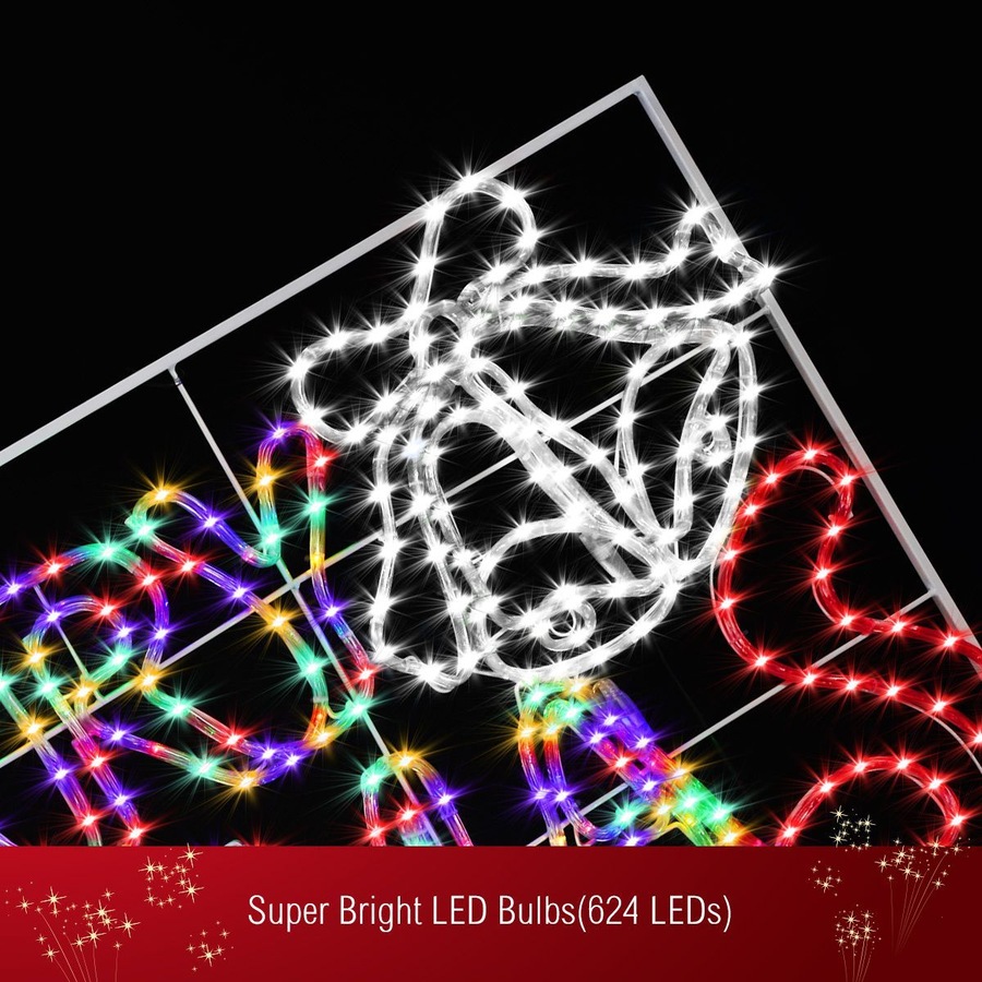 Multi Colour Merry Christmas Rope Light Christmas LED Light Merry Xmas String Light Decorations