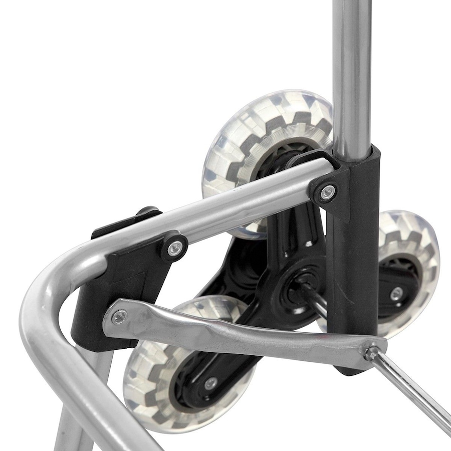 Shopping Trolley Foldable Cart Multi Terrain Aluminium Dolly Grocery Waterproof Storage Bag Tri-Wheel Black