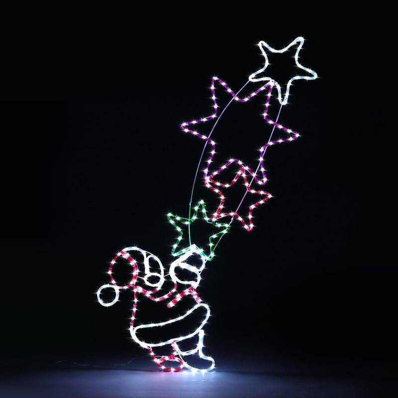 Buy New Christmas Lights Santa and Star Motif 10M LED Rope Fairy Xmas ...