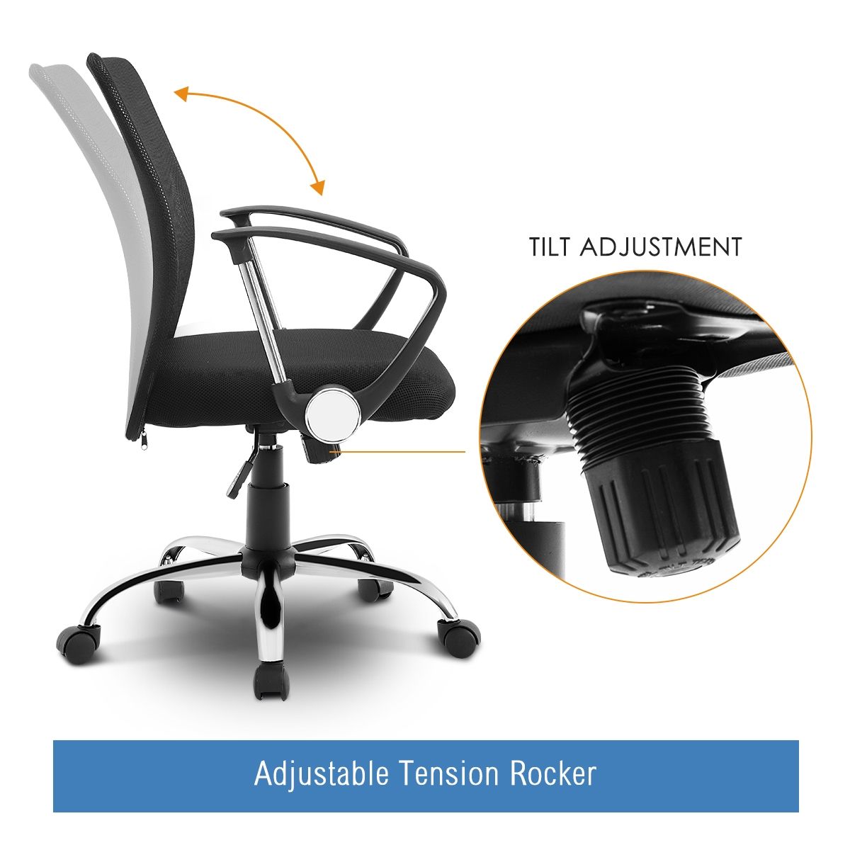 neader ergonomic mid back mesh office chair