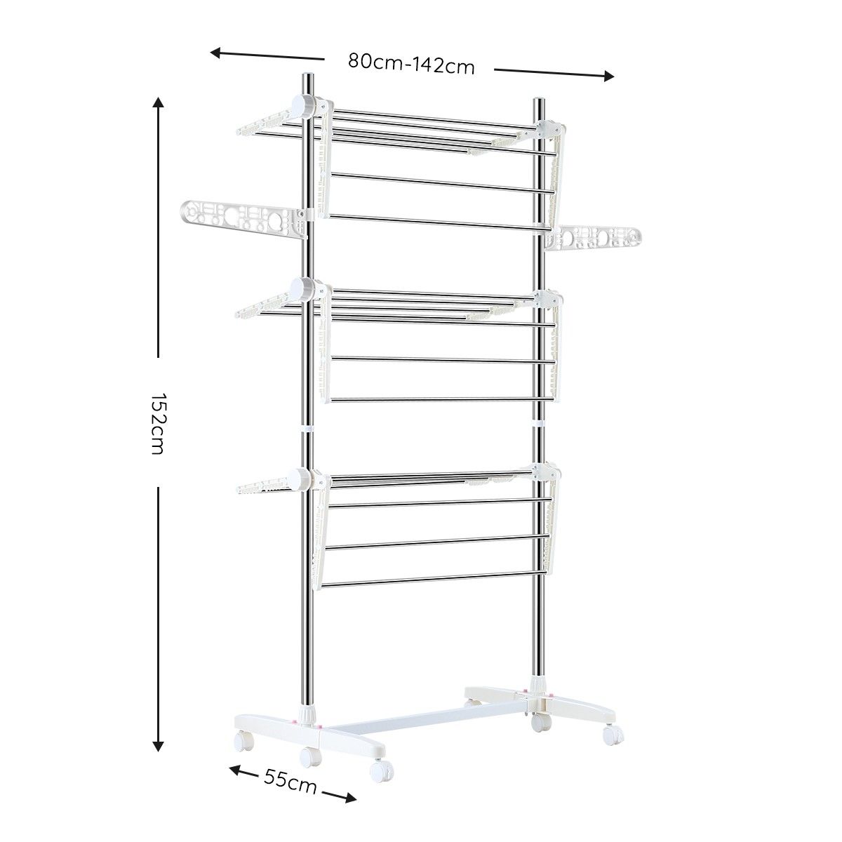 folding clothes airer on wheels