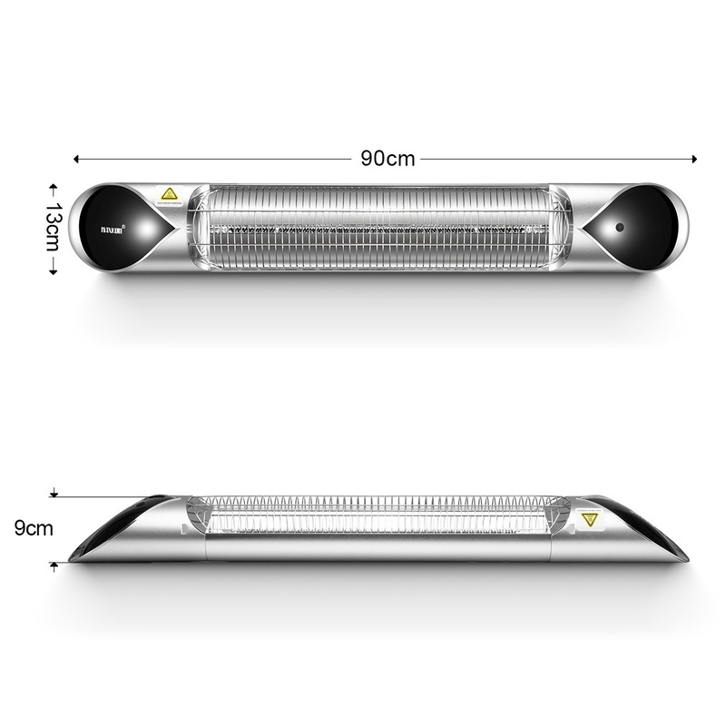 Buy New Maxkon 2000W Carbon Fibre Infrared Heater Instant Heat Outdoor  Patio Strip Heater Remote Control - MyDeal