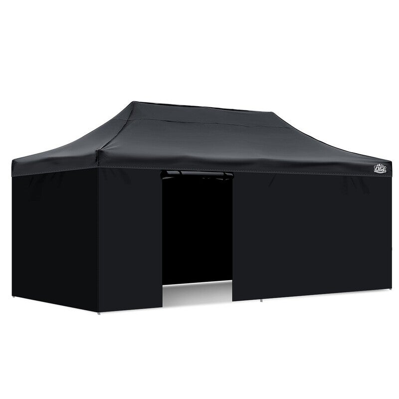 Buy Outdoor Gazebo 3x6m Pop Up Canopy Tent Party Wedding Marquee Black ...