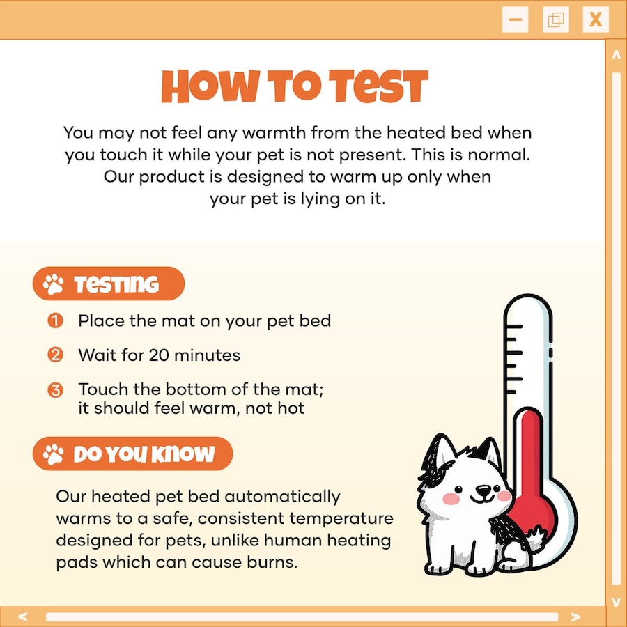 Pet Dog Heating Pad Heated Cat Bed Blanket Waterproof Electric Heater 60x45cm Kitten Puppy Bunny Warming Mat Cushion for Crate Carrier House Kennel