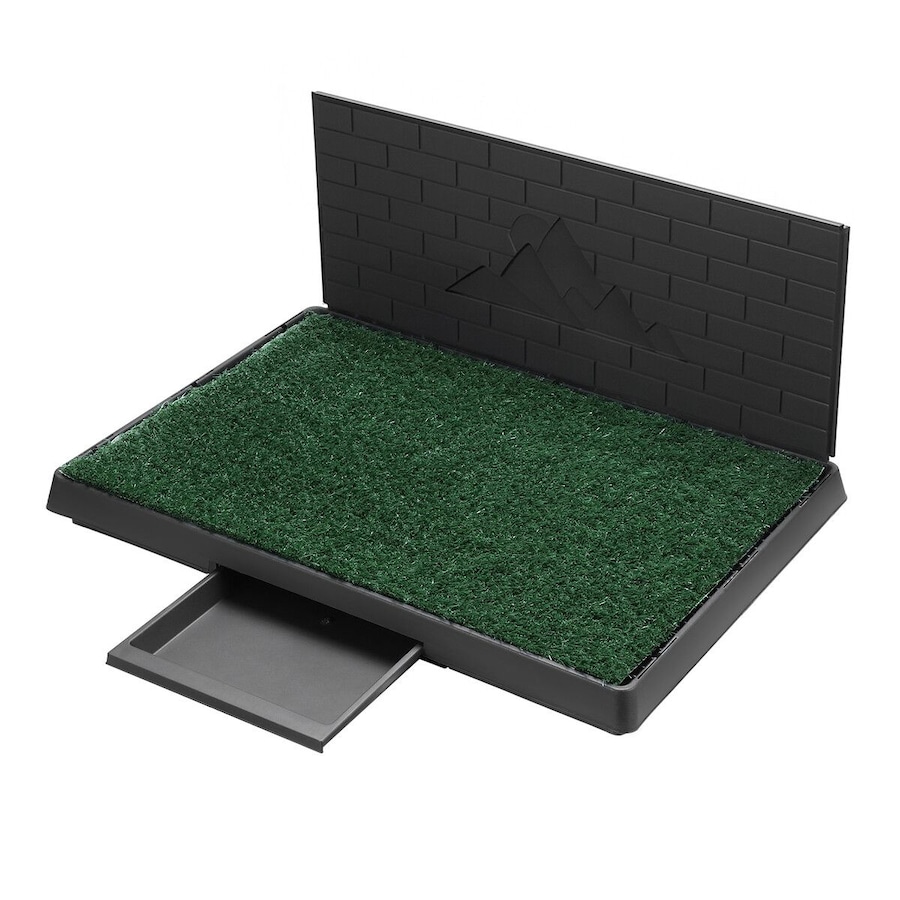 Pet Dog Toilet Training Potty Puppy Doggy Indoor Bathroom House Fake Artificial Grass Mat Pee Pad Tray Holder Urine Wall Splash Guard Portable 75x50cm