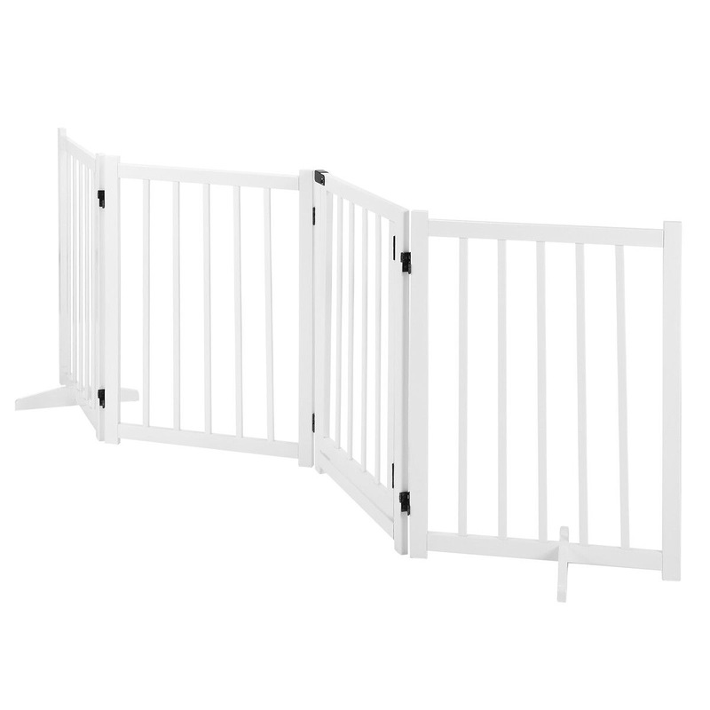 Buy Pet Safety Gate 4 Panel Puppy Playpen Wood Enclosure Security Fence