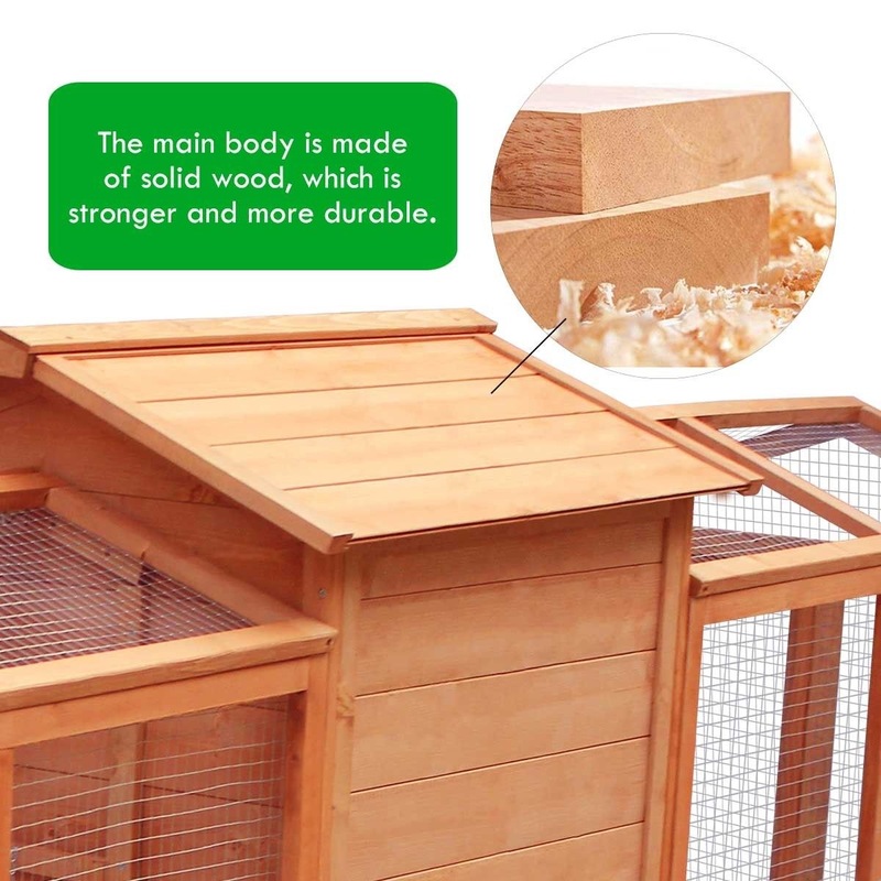Buy Petscene 284cm Wood Chicken Rabbit Coop Hen House Hutch Poultry