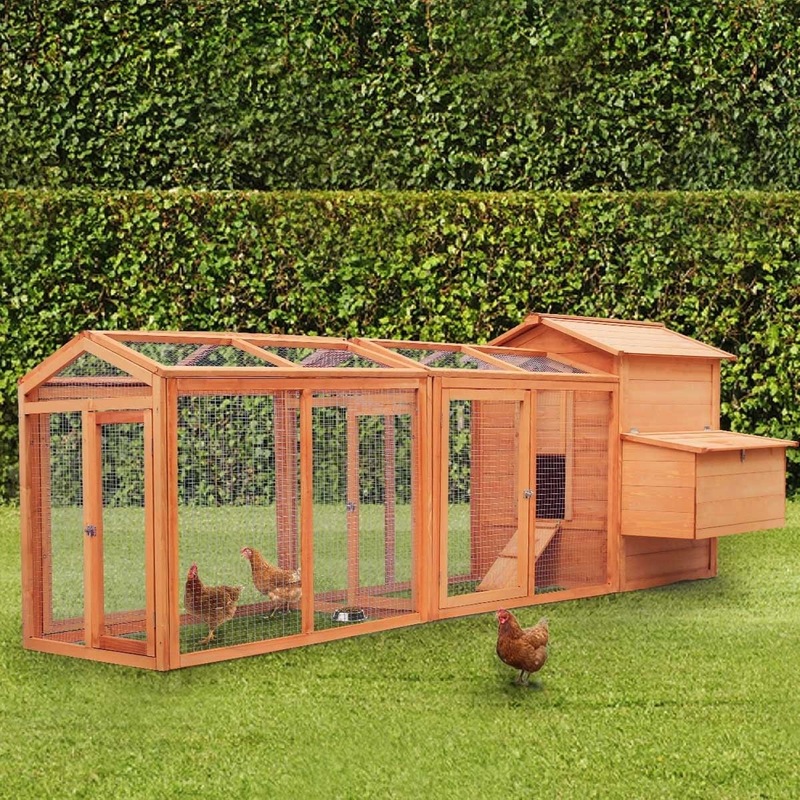 Buy Petscene 284cm Wood Chicken Rabbit Coop Hen House Hutch Poultry